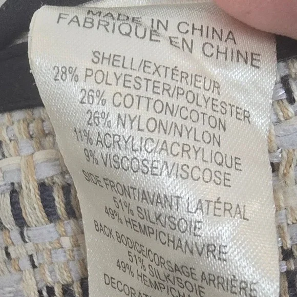 Theory Waldia Alluring Women's Tweed Dress Size 0 Sleeveless Satin Trim Sheath - Picture 11 of 11